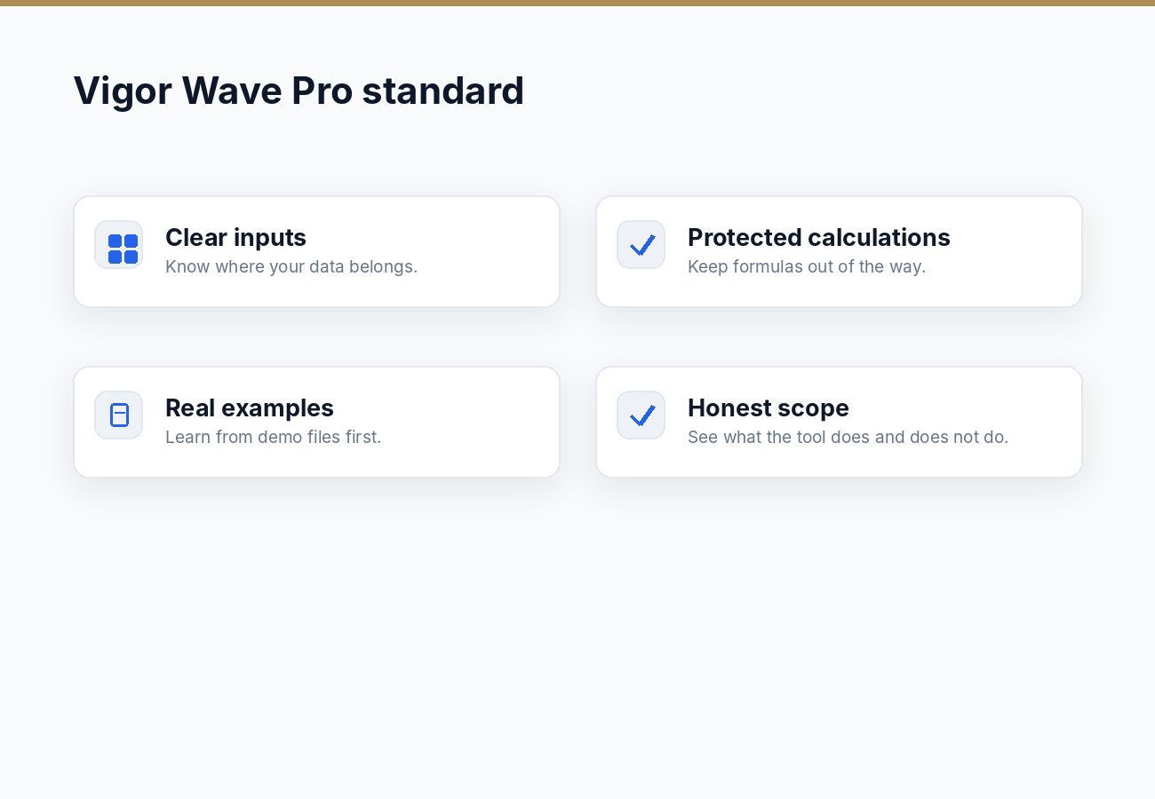 Vigor Wave Pro product standard visual